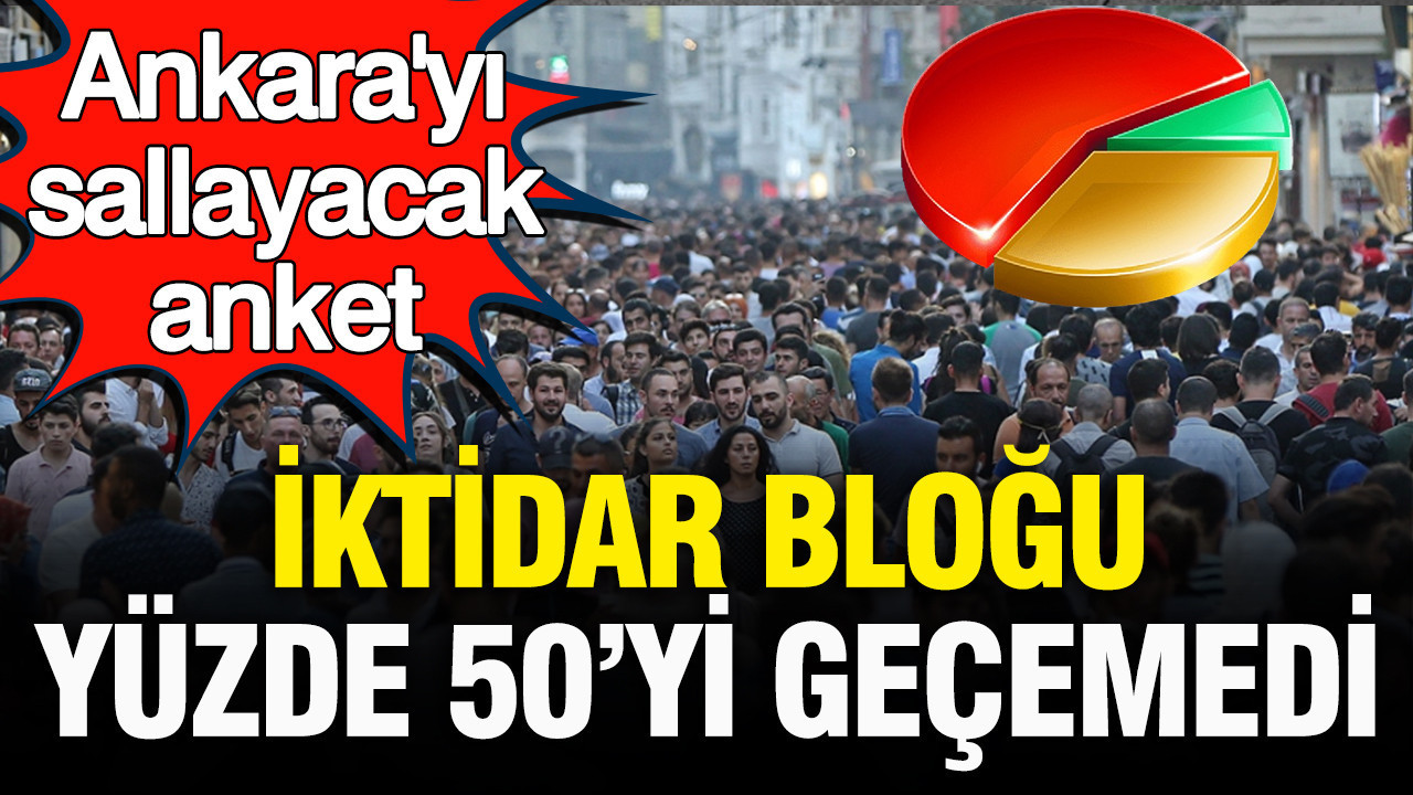 Ankara’yı sallayacak anket: İktidar bloğu yüzde 50’yi geçemedi Haber gorseli